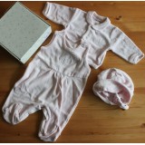 Babygarnitur 3tlg. rosa Velour TinyMinymo Babygarnitur 3tlg. rosa Velour TinyMinymo