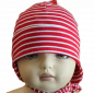 Preview: Baby Ringelmütze rot  UV Schutz  Größe 49