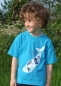 Mobile Preview: T-Shirt Animal Tails Blue Whale Atlantic blue