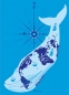 Mobile Preview: T-Shirt Animal Tails Blue Whale Atlantic blue