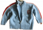Preview: Cardigan Jacke Strick marine/grau/weiß oder hellblau 100% cotton
