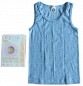 Mobile Preview: Kinder Hemd Seide/Wolle-Baumwolle ohne Arm blaumeliert Größe 92-128