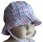Preview: Sommerhut kariert lilarosa cotton Größe 45/47