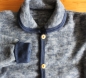 Preview: Jäckchen mit Kragen Wollfleece kbT, Fb. marine melange Preview: Jäckchen mit Kragen Wollfleece kbT, Fb. marine melange