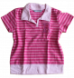 Preview: Poloshirt T-Shirt  geringelt  pink rosa  KIDS-UP