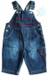 Preview: Jeans Latzhose blau mit roter Steppung  Größe 68-92  100% cotton