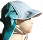 Preview: Hut mit Nackenschutz pure grau/blau 100% kbA cotton