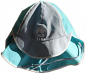 Preview: Hut mit Nackenschutz pure grau/blau 100% kbA cotton
