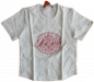 Mobile Preview: T-Shirt Love weiß/pink, silber