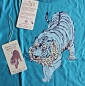 Mobile Preview: LS Shirt Animal Tails Sibirischer Tiger  blue