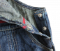 Preview: Jeans Latzhose blau mit roter Steppung  Größe 68-92  100% cotton