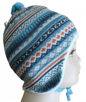 Baby Binde Strickmütze  purepure mit Seide Größe 43-49