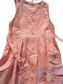 langes Kleid mit Röschen  lachsfarben  Größe 104