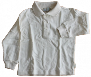 Longsleeve Poloshirt offwhite cotton