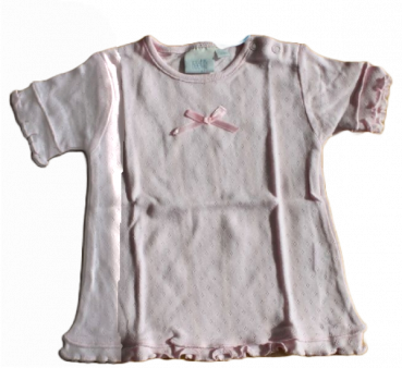 T-Shirt rosa Ajourbaumwolle Größe 68, 74, 86