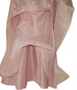langes Kleid, Taft, Rosa Größe 104 - 110