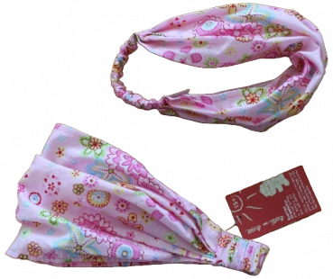 Bandana Stirnband rosa  Baumwolle, Größe 53, 55 UV-Schutz15+