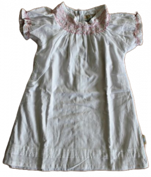 Kleid Batist cotton weiß 1/4 Arm  Größe 74-86