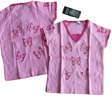 T-Shirt butterfly rosa/pink