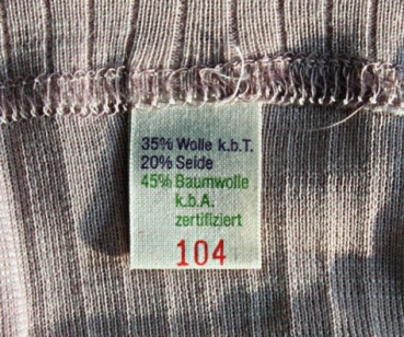 Kinder Hemd Seide/Wolle-Baumwolle 1/4Arm  rosa Gr. 92-152