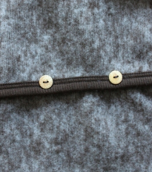 Jäckchen mit Kapuze Wollfleece kbT Fb. braun melange