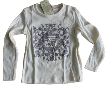 Langarmshirt rosa oder weiß "garden of love"  Größe 104-128