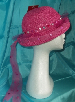 Mädchen-Hut, Pink  Anlass Hochzeit formal hat pink, Größe 53-55