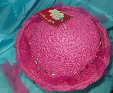 Mädchen-Hut, Pink  Anlass Hochzeit formal hat pink, Größe 53-55