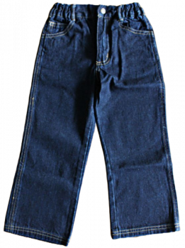 Jeans 5 pockets klassisch darkblue Gummizug Größe 104, 128