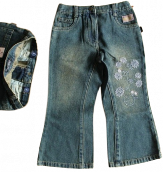 Jeans 5-pockets bootcut mit Stick 100% Cotton, KidZone.dk