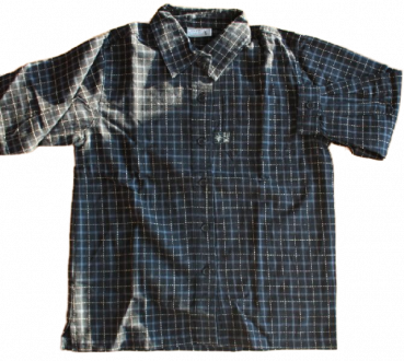 Hemd Streifenkaros cotton  schwarz Größe 98-122