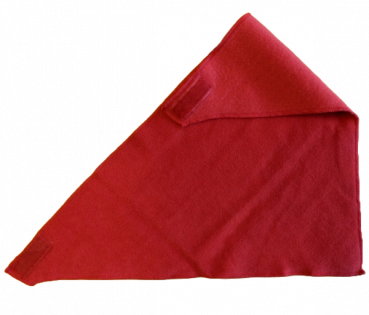 Dreieckstuch Microfleece mit Klett unisize Rot