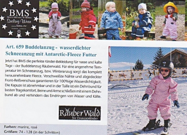 Buddelanzug Räuberwald Winter Ganzjahresanzug 74-128