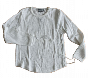 Longsleeve T-Shirt,  Weiß, Größe 110-116,  Ajour Baumwolle   KIDS-UP