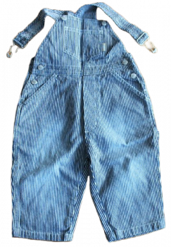 Latzhose gestreift Jeans denim