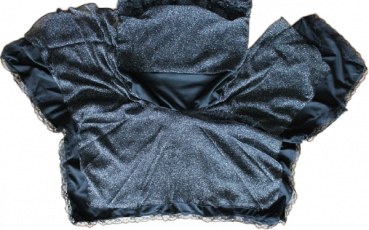 Partykleid schwarz/silber mit Lurex Größe 128, 140