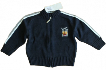 Cardigan Jacke Strick marine/grau/weiß oder hellblau 100% cotton