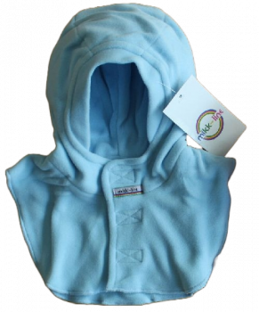 mikk-line microfleece Schalmütze bleu Größe S mit Klettverschluss