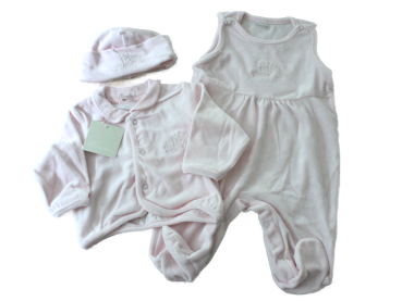 Babygarnitur 3tlg. rosa Velour  TinyMinymo