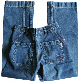 Jeans mit Kontrastnähten Größe 140-176