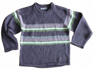 Pullover violett/grün cotton