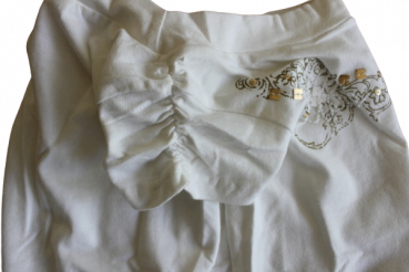 T-Shirt Perlenstickerei Weiß Größe 128-164