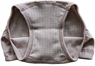 Kinder Slip Seide/Wolle-Baumwolle rosa meliert Größe 104-152