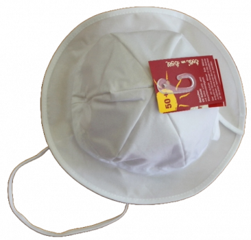 Stoffhut Sommerhut Weiß  Cotton mit UV-Schutz+50 Größe 49-53