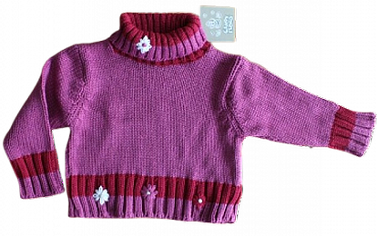 Strickpulli purple cotton