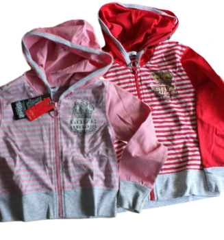 Sweatjacke hooded cardigan rosagestreift oder rotgestreift