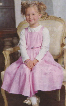 langes Kleid rosa Chiffon/Taft  Gr.92-122  KIDS-UP