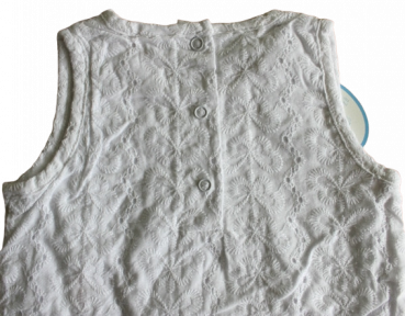Taufe Kleidchen Tunika Lochstickerei Weiß 100% cotton Größe 62