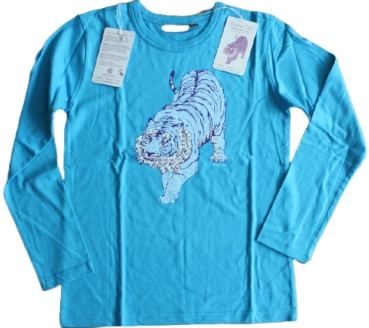 LS Shirt Animal Tails Sibirischer Tiger  blue