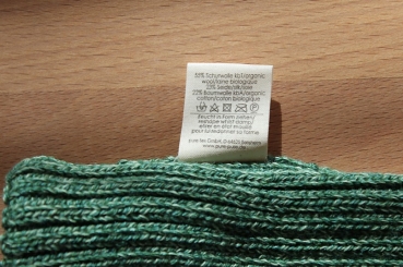 Umschlagmütze pure pure 40grün  Wolle/Seide kbA kbT  55-57